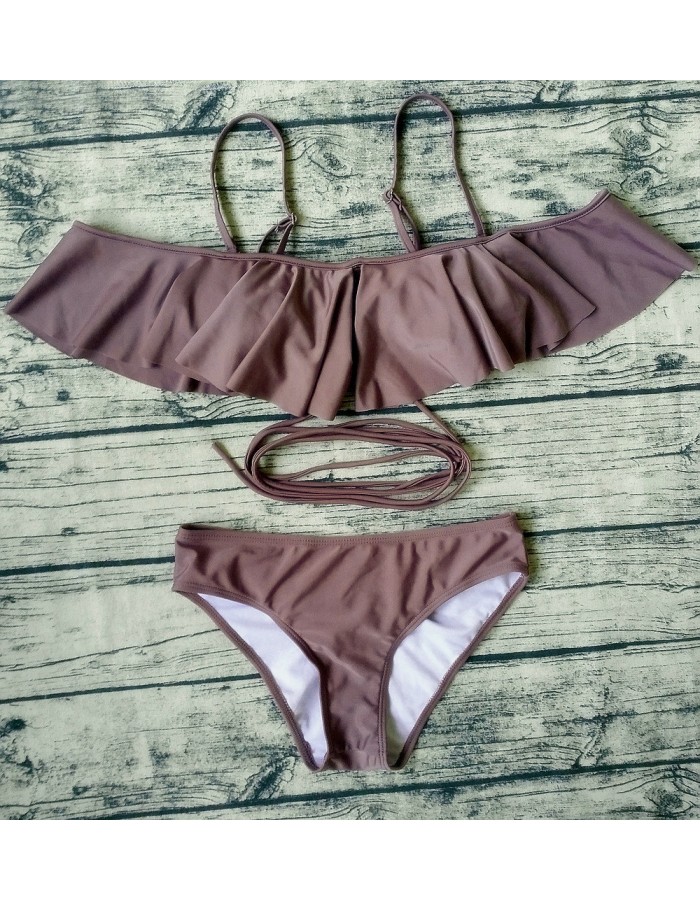 2017 New two piece Strappy Bathing Suit micro bikini Set Swimwear Women Sexy