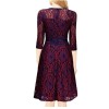 Women Lace Middle Sleeve Casual sexy Dress 2017 Party Dress