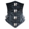 Black Floral Print Waist Cincher Corset M1330