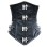 Black Floral Print Waist Cincher Corset M1330