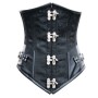 Black Floral Print Waist Cincher Corset M1330