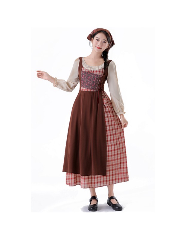 The Little Match Girl Halloween Medieval Role Of National Costume Stage Maid Costume  YM5837