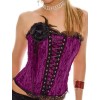 Lady satin embroidered lace corset M1589