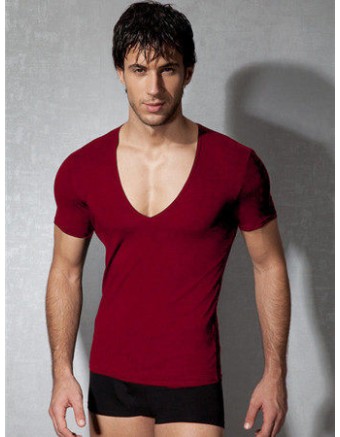 New Sport Casual Men V Neck T-shirt M6109