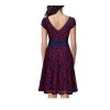 Summer Retro Design Rond Neck Lace Ladies Dress with Satin Belt M17874