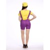 Super mario Bib short  costume for summer party fanny Mario jumpsuits with hat M40257