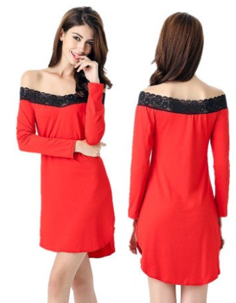 Sexy Off Shoulder Milk Wire Babydoll Dress M30236