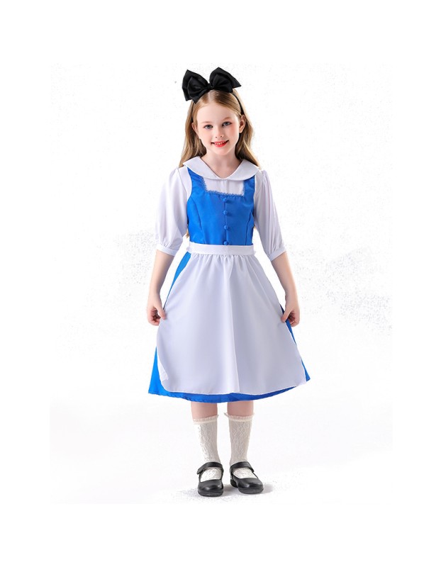 Beauty And The Beast Belle Maid Costume Cosplay Cosplay Alice Dress Halloween Show Costume YM0929 YM0930
