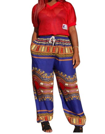 Sexy Bohemian totem printed casual pants wide leg pants m88048