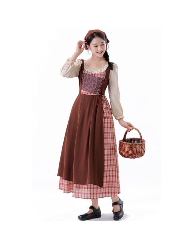 The Little Match Girl Halloween Medieval Role Of National Costume Stage Maid Costume  YM5837