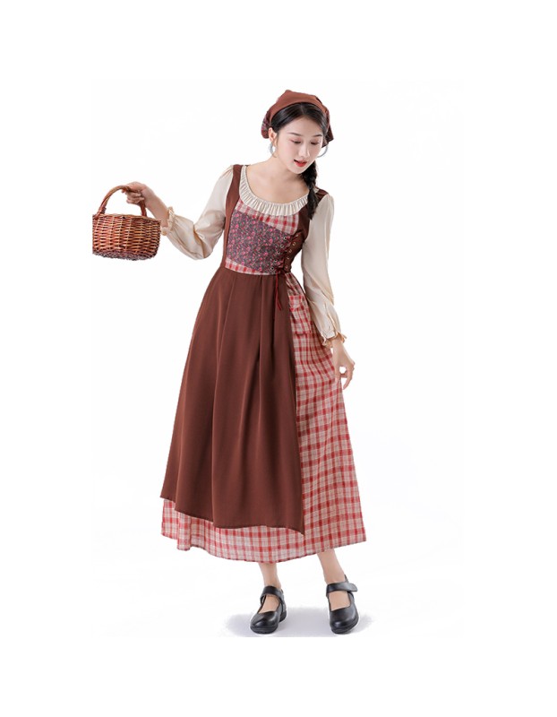 The Little Match Girl Halloween Medieval Role Of National Costume Stage Maid Costume  YM5837