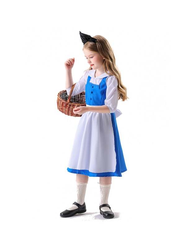 Beauty And The Beast Belle Maid Costume Cosplay Cosplay Alice Dress Halloween Show Costume YM0929 YM0930