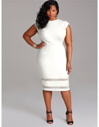 2015 fashion 3 colors midi plus size dress M30110