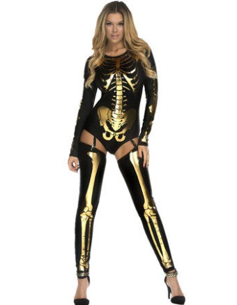 Fashion Skeletons Dancing Costume For Halloween