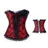 Lady satin embroidered lace corset M1589