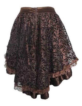 Summer Fashion Lace Pleated Solid Color Women Skirt Plus-Size M31673