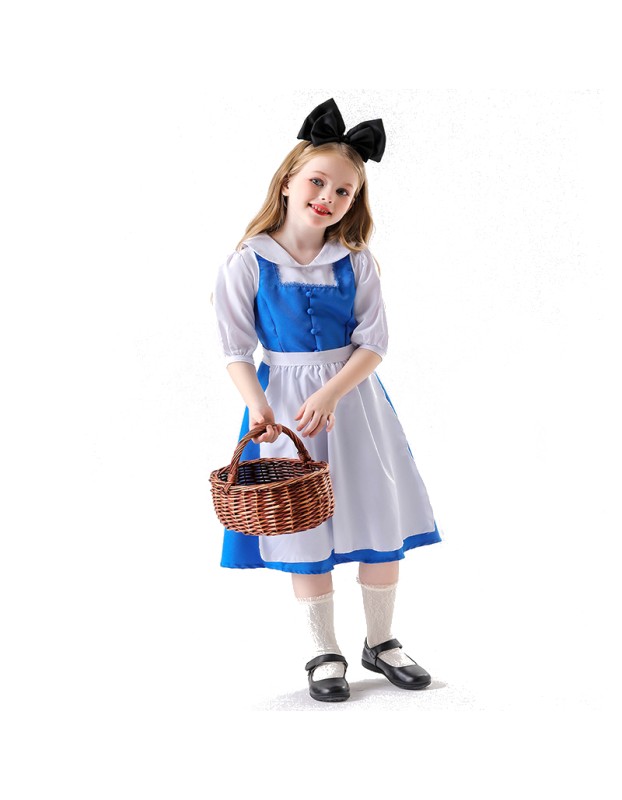 Beauty And The Beast Belle Maid Costume Cosplay Cosplay Alice Dress Halloween Show Costume YM0929 YM0930