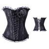 Lady satin embroidered lace corset M1589