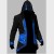 Black with blue 