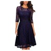 Women Lace Middle Sleeve Casual sexy Dress 2017 Party Dress