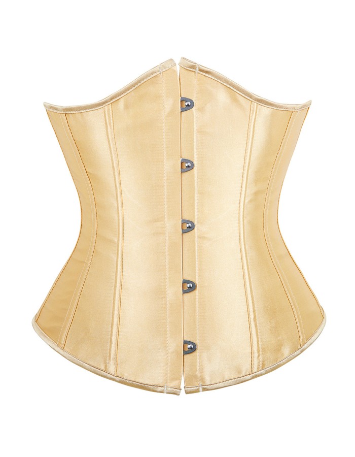 Sexy women solid satin underbust corsets plus size black white M1743