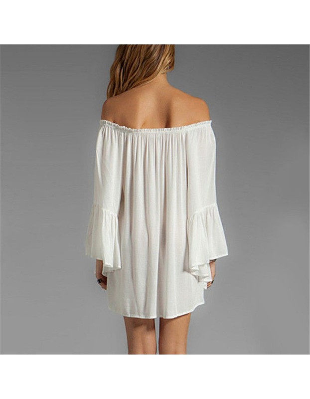 Women Casual Loose Off Shoulder Dress M30379