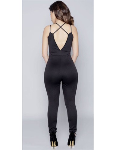 Sexy Low-cut Backless Bodycon Jumpsuit M30081