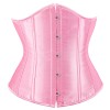 Sexy women solid satin underbust corsets plus size black white M1743