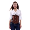 Black Floral Print Waist Cincher Corset M1330