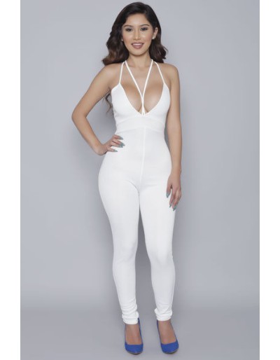 Sexy Low-cut Backless Bodycon Jumpsuit M30081