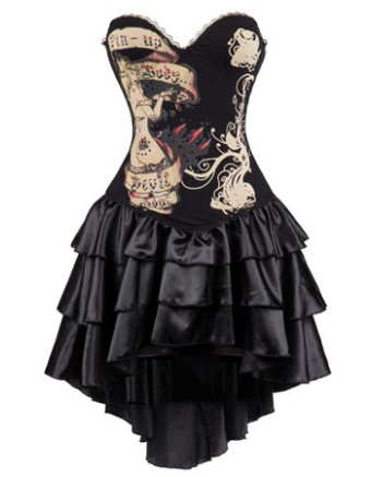 Sexy One Pieces Punk Corset Dress M1365
