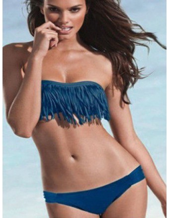 Latest Fringed Bandeau Bikini Set M5217b