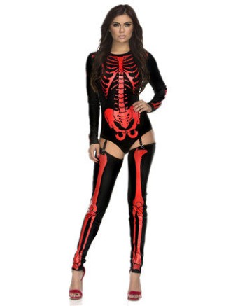 Fashion Skeletons Dancing Costume For Halloween