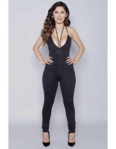Sexy Low-cut Backless Bodycon Jumpsuit M30081