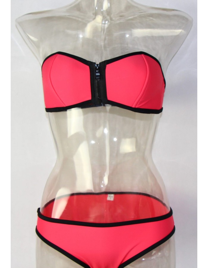 Bandeau Zip Neoprene Bikini M5325
