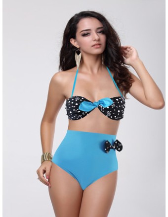 Black Blue Bikini Swimwear M5310b