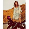 Sexy Floral Lace Open Shoulder Cover-up M5422