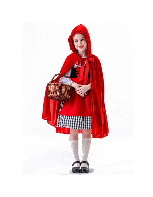 Adult Maid Dress Little Red Riding Hood Dress Cape Outfit Party Maid Cosplay Costume YM0941 YM0940