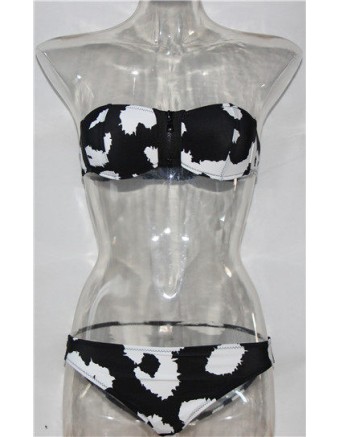 Sexy Print Bikini With Zip M5362