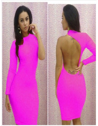 Pure color sexy woman fancy dress M3624