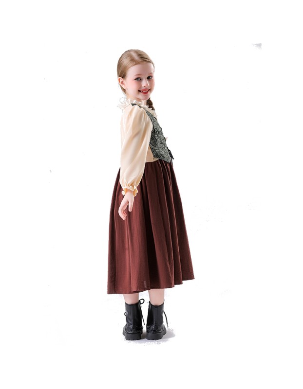 Halloween Gardener Children's Costume Black Floral Oktoberfest Women's Manor Maid Set YM0938 YM0939