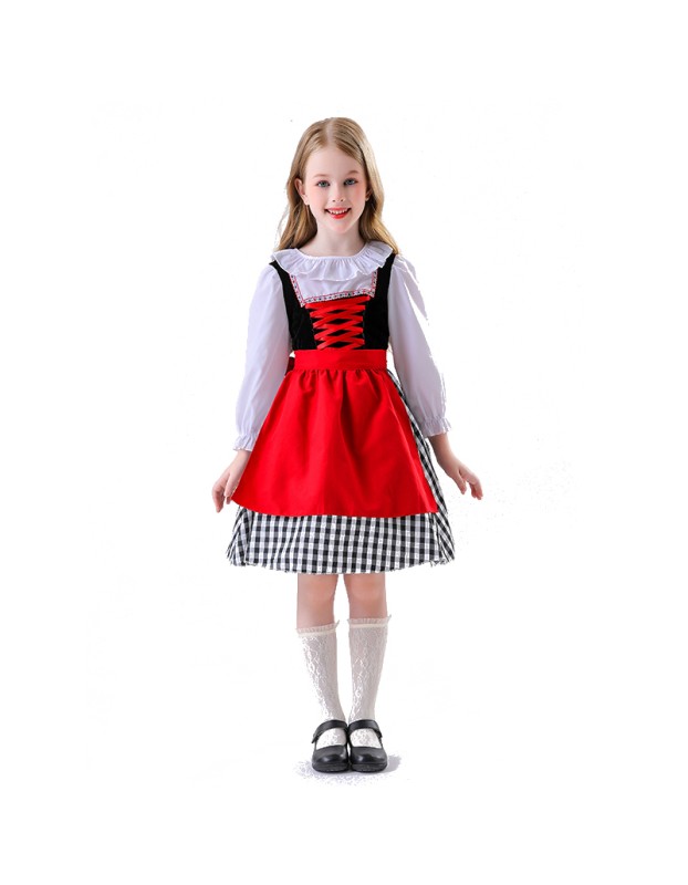 Adult Maid Dress Little Red Riding Hood Dress Cape Outfit Party Maid Cosplay Costume YM0941 YM0940