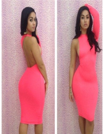 Pure color sexy woman fancy dress M3624