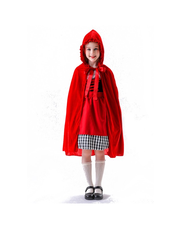 Adult Maid Dress Little Red Riding Hood Dress Cape Outfit Party Maid Cosplay Costume YM0941 YM0940