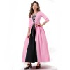 Seven-Quarter Sleeve Princess Dress Pink Court Party Robe Women Magic Master Dress Costume YM0932
