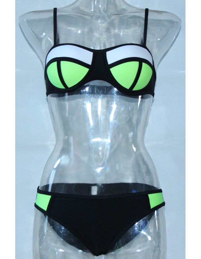 Beautiful Color Block 2pcs Bikini M5324