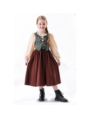 Halloween Gardener Children's Costume Black Floral Oktoberfest Women's Manor Maid Set YM0938 YM0939