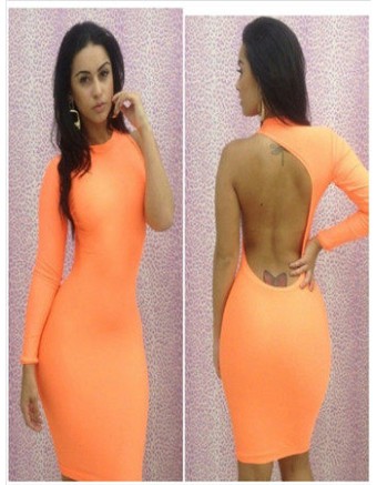 Pure color sexy woman fancy dress M3624