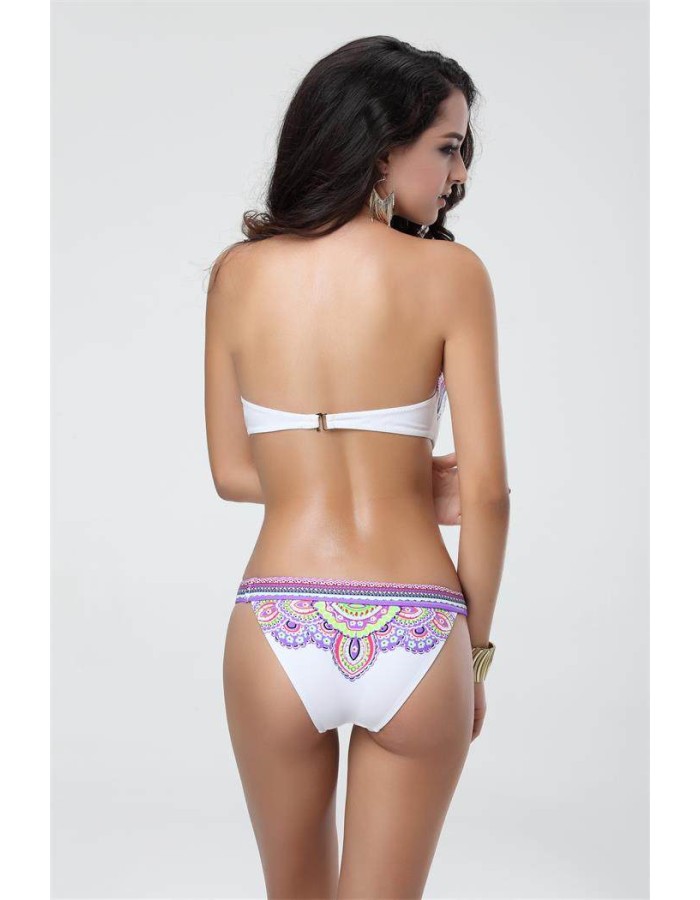 Sexy Charming Paisley Bandeau Bikini M5251