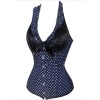 Black with White Polka Dots Overbust Corset